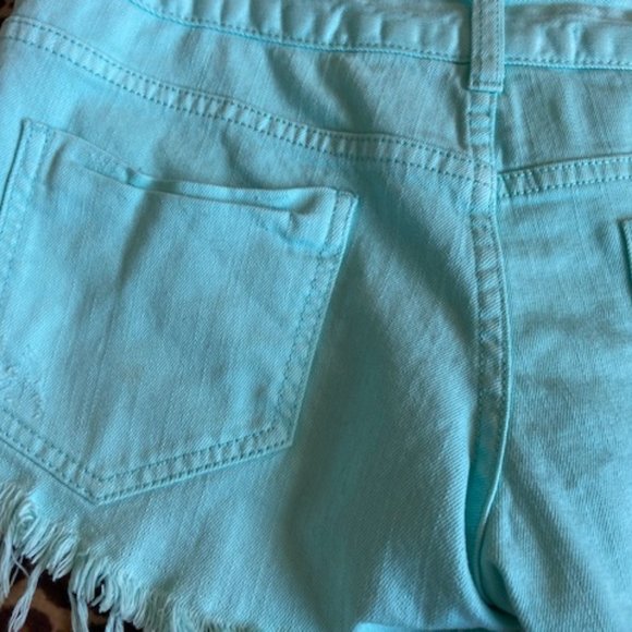 Billabong Light Blue Denim Cutoff Daisy Duke Jeans Shorts Size 9 - Picture 5 of 6
